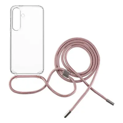 FIXED Pure Neck kryt s růžovou šňůrkou na krk Samsung Galaxy S24