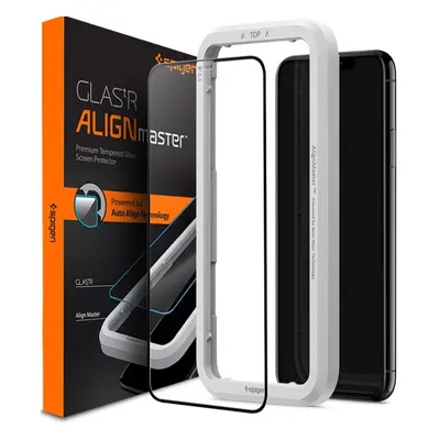 Spigen 3D tvrzené sklo Align FC Apple iPhone 11 Pro/XS/X černé