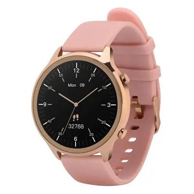 Garett Smartwatch Veronica zlatá, růžový řemínek Zlatá