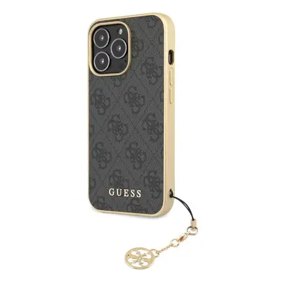 Pouzdro Guess 4G Charms iPhone 13 Pro šedé Šedá