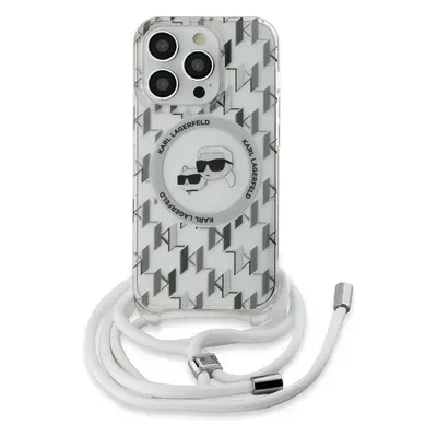 Karl Lagerfeld IML Monogram Crossbody K&CH Heads MagSafe zadní kryt iPhone 13 Pro Max čirý