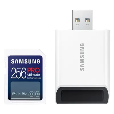 Samsung SDXC 256GB PRO ULTIMATE + USB adaptér MB-SY256SB/WW Bílá