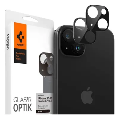 Spigen Glass tR Optik 2 Pack tvrzená skla iPhone 15/15 Plus/14/14 Plus černé