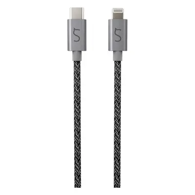 iWant certifikovaný pletený USB-C - Lightning kabel 1,8m vesmírně šedý (2.gen)