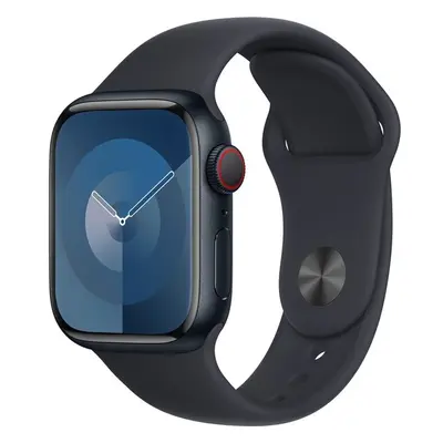 Apple Watch Series 9 Cellular 41mm Temně inkoustový hliník s temně inkoustovým sportovním řemínk