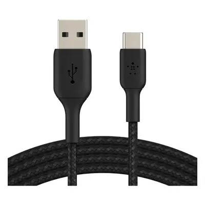 Belkin BOOST Charge Braided USB-C/USB-A odolný kabel, 3m, černý