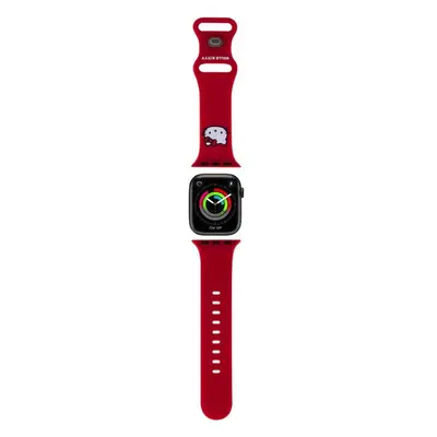 Hello Kitty Liquid Silicone Kitty Head Logo Řemínek pro Apple Watch 38/40/41mm červený