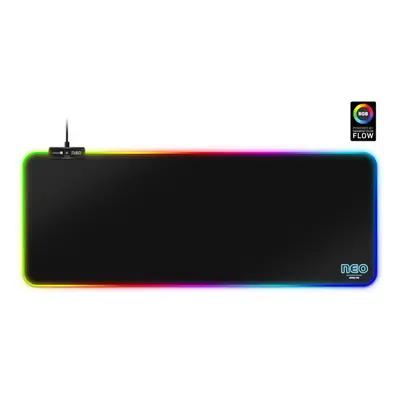 CONNECT IT NEO RGB podsvícená podložka pod myš a klávesnici, vel. L (800 × 300 mm) Černá