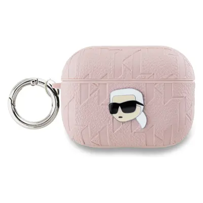 Karl Lagerfeld PU Embossed Karl Head pouzdro AirPods 3 růžové