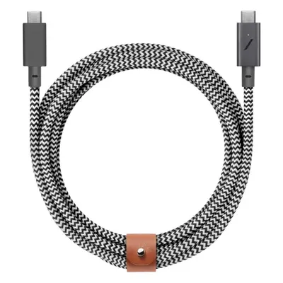 Native Union Belt Cable Pro USB-C 240W nabíjecí kabel, 2,4m, černý/bílý