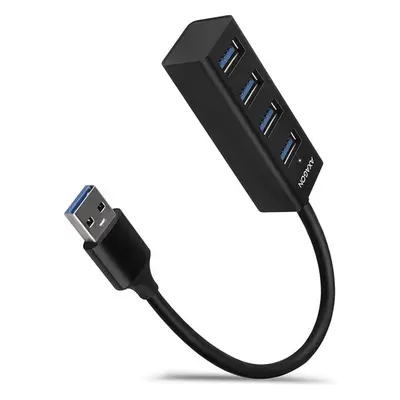 AXAGON HUEM1A 4x USB 3.2 Gen 1 MINI hub kovový kabel USBA 20cm