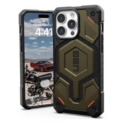 UAG Monarch Pro MagSafe iPhone 15 Pro Max kevlarově khaki