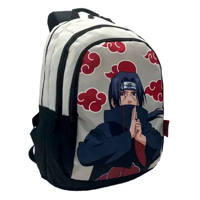 CurePink: | Batoh Naruto: Itachi (objem 18 litrů|31 x 42 x 14 cm) šedá tkanina [T433-964] Víceba