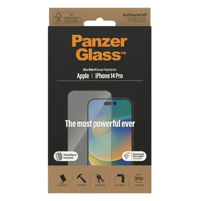 PanzerGlass™ Ultra-Wide Fit iPhone 14 Pro s instalačním rámečkem