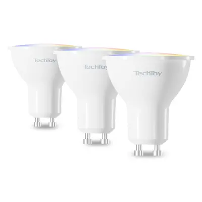 TechToy Smart Bulb RGB 4.5W GU10 3ks Bílá