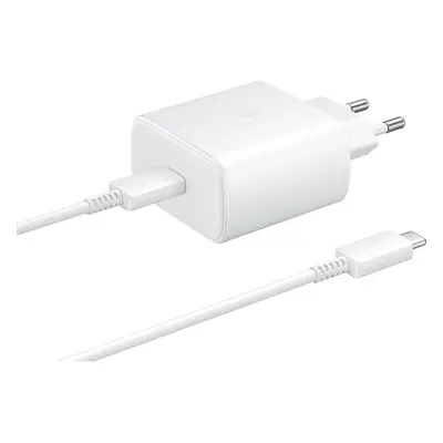 Samsung síťová nabíječka (45W)+ USB-C kabel bílá (Bulk)