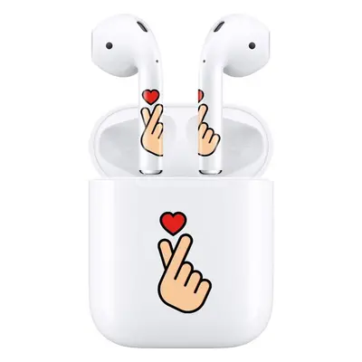 RockMax skin Art dekorativní nálepka pro AirPods 1/2 Gen.+nabíjecí pouzdro Srdce