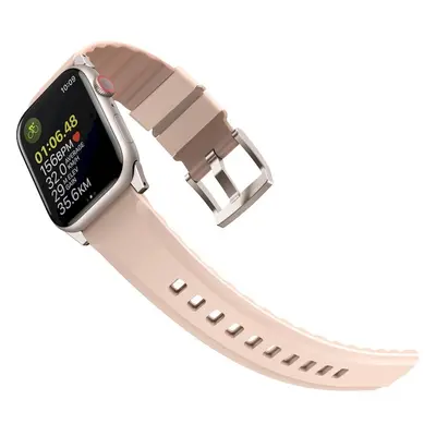 UNIQ Linus AiroSoft silikonový řemínek Apple Watch 42/41/40/38mm růžový