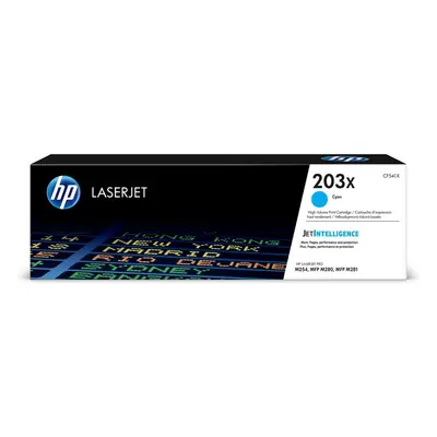 HP 203X Cyan LaserJet Toner Cartridge Azurová