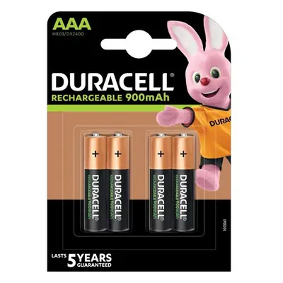 Duracell Rechargeable AAA nabíjecí baterie, 900mAh, 4 ks