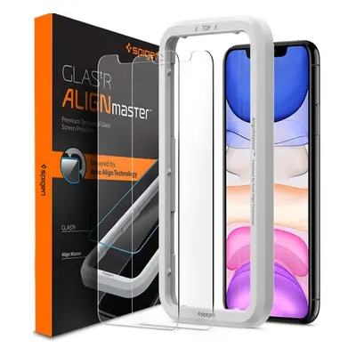 Spigen 2D tvrzené sklo Align Glas.tR Apple iPhone 11/XR (2 ks)