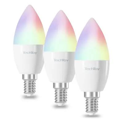 TechToy Smart Bulb RGB 4,4W E14 3ks Bílá