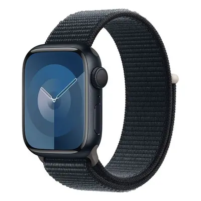 Apple Watch Series 9 41mm Temně inkoustový hliník s temně inkoustovým provlékacím řemínkem Temně