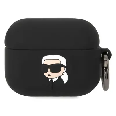 Karl Lagerfeld 3D Logo NFT Karl Head Silikonové pouzdro Airpods Pro černé