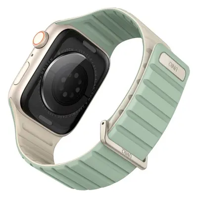 UNIQ Revix Evo oboustranný řemínek Apple Watch 42/41/40/38mm (mentolový/béžový)