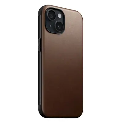 Nomad Modern Leather Case, brown - iPhone 15 (NM01605485) Hnědá