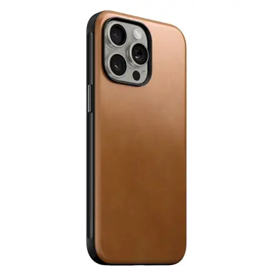 Nomad Modern Leather Case, english tan - iPhone 15 Pro Max (NM01620785) Hnědobéžová