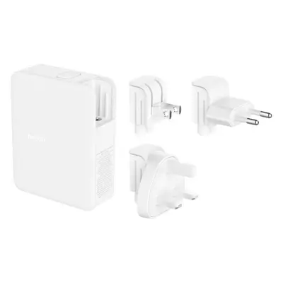 Belkin 140W 4-portová USB-C Power Delivery GaN PPS nabíječka s UK, EU, US) adaptéry, bílá