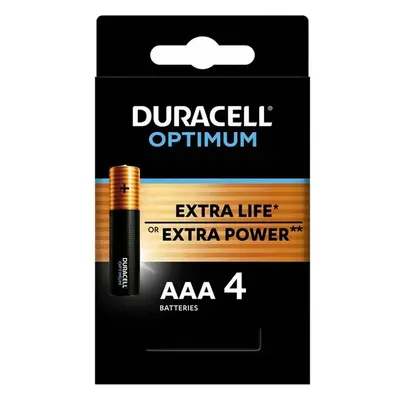 DURACELL Optimum AAA 4ks 42391 Černá