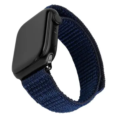 FIXED Nylon Sporty Strap řemínek Apple Watch 42/44/45mm, tmavě modrý