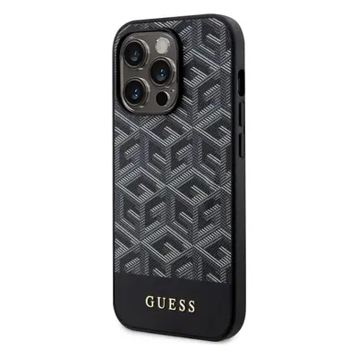 Guess PU G Cube MagSafe kryt iPhone 14 Pro Max černý