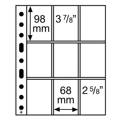 Leuchtturm listy Grande EASY 3/3 C (balení 50 ks) Čirá