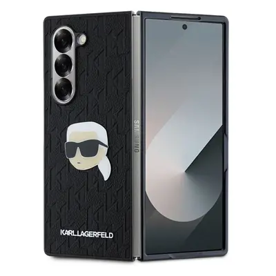 Karl Lagerfeld PU Saffiano Monogram Karl Head kryt Samsung Galaxy Z Fold 6 černý