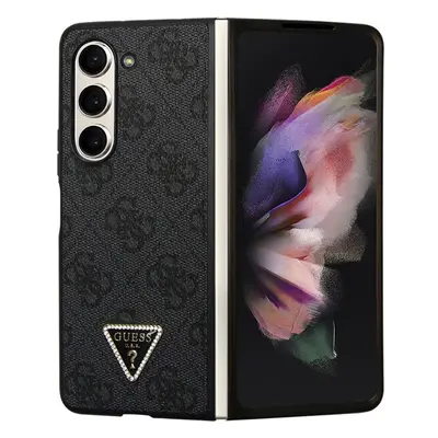 Guess 4G PU Leather Triangle kryt Samsung Galaxy Z Fold5 černý