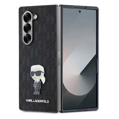 Karl Lagerfeld PU Saffiano Monogram Ikonik kryt Samsung Galaxy Z Fold 6 černý