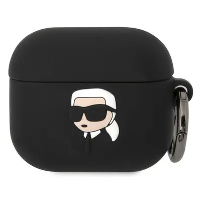 Karl Lagerfeld 3D Logo NFT Karl Head Silikonové pouzdro Airpods 3 černé