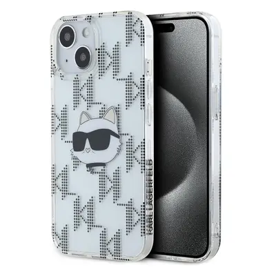 Karl Lagerfeld IML Electroplated Choupette Head zadní kryt iPhone 15 čirý