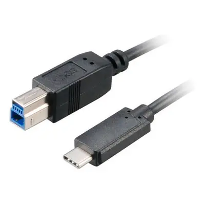 Akasa SuperSpeed+ USB 3.1, Type-C na Type-B, 100cm, černá