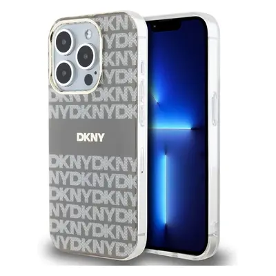 DKNY PC/TPU Repeat Pattern Tonal Stripe Magsafe kryt iPhone 14 Pro Max béžový