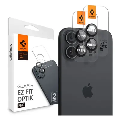 Spigen Glass tR EZ Fit Optik Pro sada skel iPhone 16/16 Plus černá (2-pack)