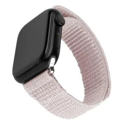 FIXED Nylon Sporty Strap řemínek Apple Watch 42/44/45mm, růžově zlatý