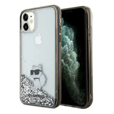 Karl Lagerfeld Liquid Glitter Choupette zadní kryt pro iPhone 11 čirý