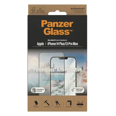 PanzerGlass™ Ultra-Wide Fit iPhone 14 Plus/13 Pro Max s Anti-reflexní vrstvou a instalačním ráme