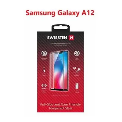 Swissten Full Glue Color Frame Samsung Galaxy A12 černé