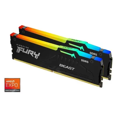 Kingston FURY Beast DDR5 64GB 6000MHz CL40 4x16GB RGB Černá Černá