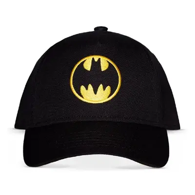 CurePink snapback DC Comics Batman Logo [334-0526] Černá/Žlutá